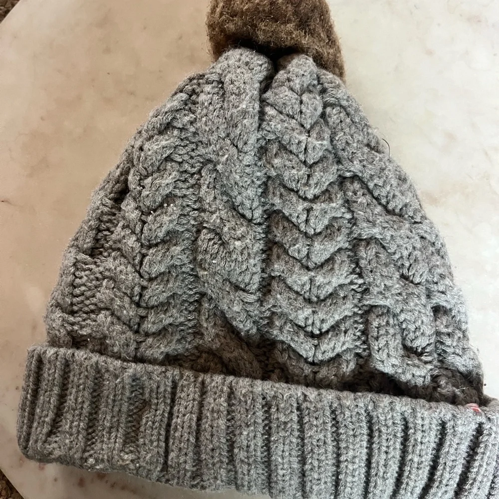 😎 Timberland cable knit faux fur unisex beanie - Picture 4 of 6